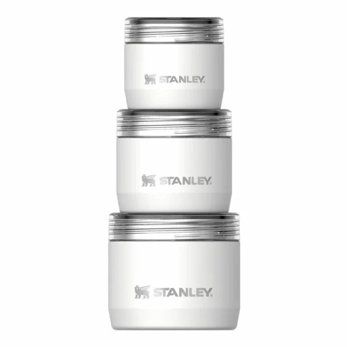 Набор вкладывающихся контейнеров Stanley Adventure 1 / 0,65 / 0,41 л, белый (10-02108-016)